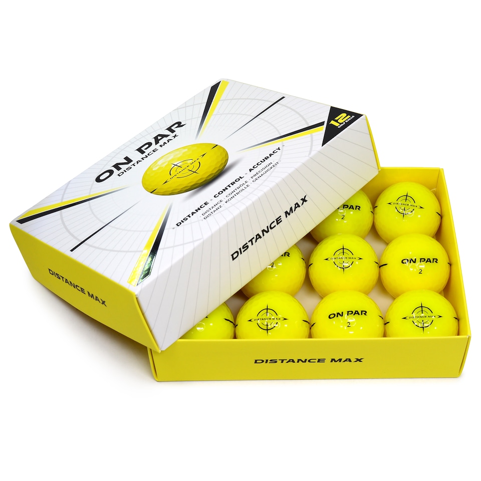 image 1 of On Par Distance Max Golf Balls - 12 Pack | Yellow