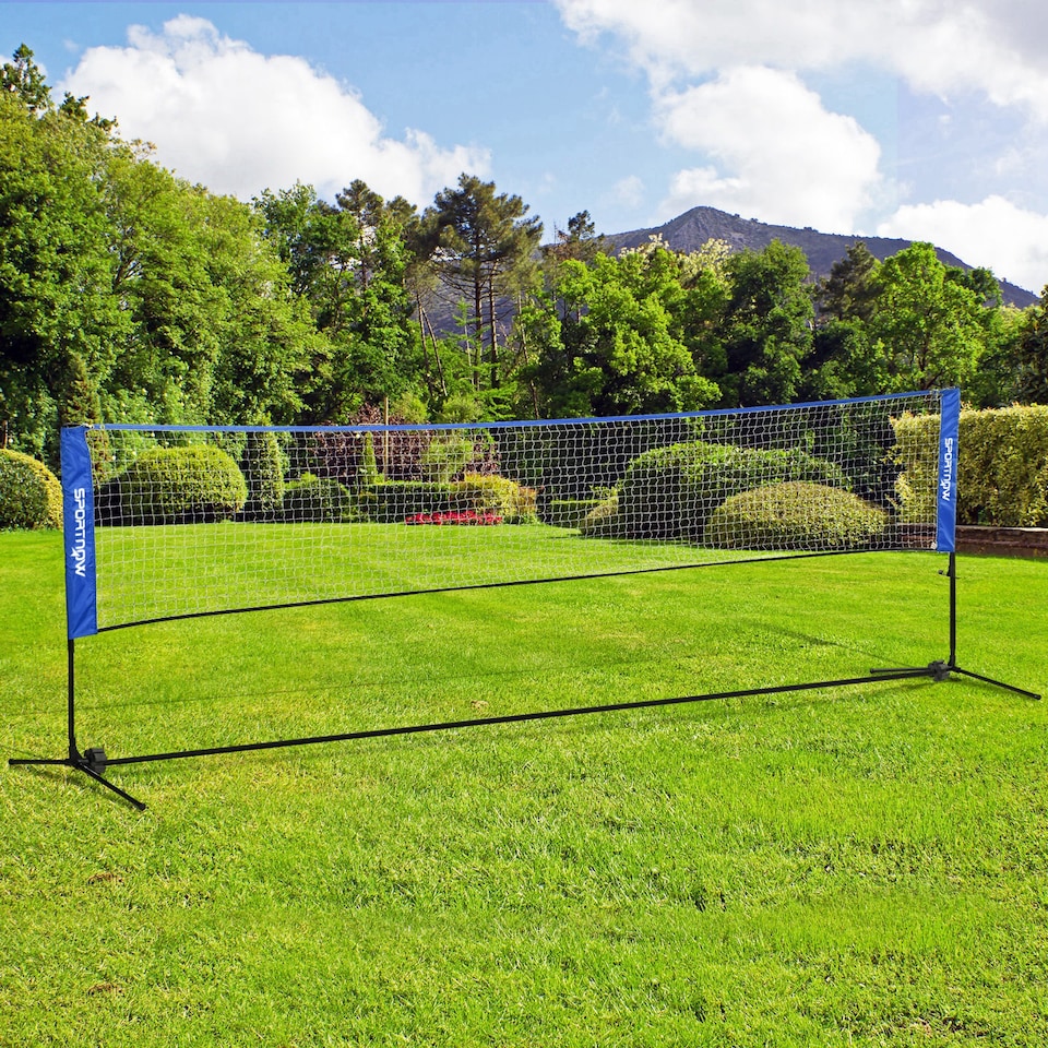 image 1 of SPORTNOW 4m Badminton Net, Adjustable Sports Net for Tennis, Volleybal, Blue