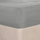 image 1 of OHS Soft Plain Fitted Bed 25cm Deep Elasticated Sheet, Single - Silver