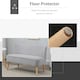 image 7 of HOMCOM Velvet-Feel Double Sofa w/ Wood Frame Foam Padding High Back, Grey