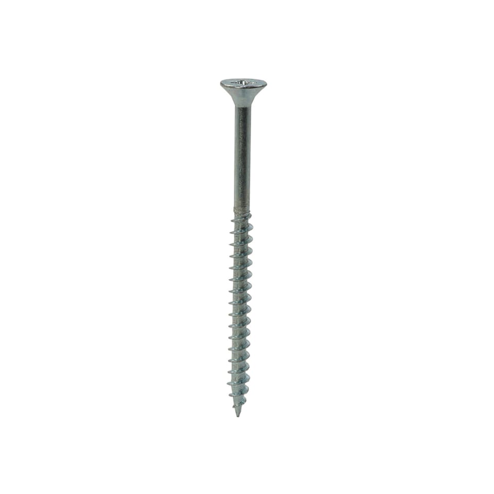 Unifix Chippy Woodscrews 5.0 x 75/46mm - Box of 100 | Silver | 5.0 x 75/46mm