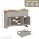 image 3 of Vida Designs Arlington 2 Drawer 3 Door Sideboard Shaker Buffet Cabinet Storage, Grey & Oak | Grey | Grey & Oak | 1
