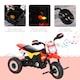 image 3 of HOMCOM Kids Trike, Toddler Pedal Motorcycle, Kids Ride On Tricycle Early Learning with Music Lights Handlebar Stickers Exercise Boys Girls Gift for 18 - 36 Months Red