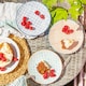 image 4 of Nicola Spring Hand-Printed Side Plates - 18cm - 3 Colours - Pack of 6 Multi