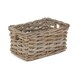 image 5 of Medium Rectangular Grey Rattan Storage Basket | Grey | Grey