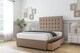image 4 of Sloomy Alabama Mink Plush Divan Bed Base 4 Drawers With 26 Inch Strutted Headboard | Brown | Mink | Small Double | 1
