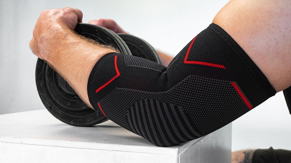 image 1 of aZengear Elbow Support Brace (2 Pack) for Men and Women, Tennis and Golfers Elbow Compression Sleeves