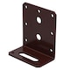 image 4 of Angle Corner Bracket L-Shape Brace Fastener Plate 80mm x 40mm x 75mm 5PK