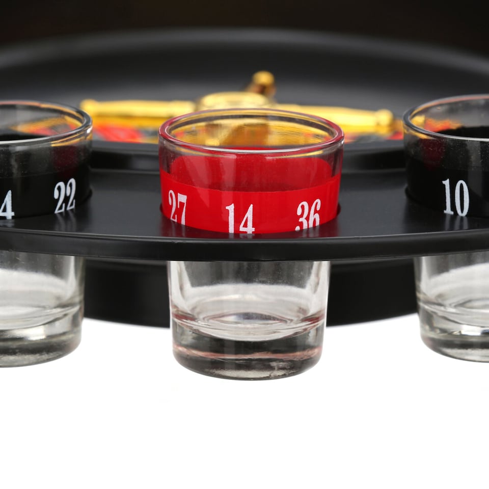 image 1 of Roulette 16 Shot Glasses Drinking Game