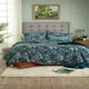 image 1 of Tropical Leaves 100% Cotton Duvet Cover Set – Digitally Printed with Piped Edging | Multi | King