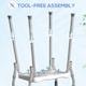 image 6 of HOMCOM Rust-Free Aluminium Bath Chair with Adjustable Height
