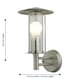image 4 of Treviso - Brushed Stainless Steel Outdoor Wall Light | Grey | Clear | 1