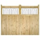 image 2 of Windsor Low Double Driveway Gate - Pressure Treated Scandinavian Redwood - W2400 x H1200 mm Brown