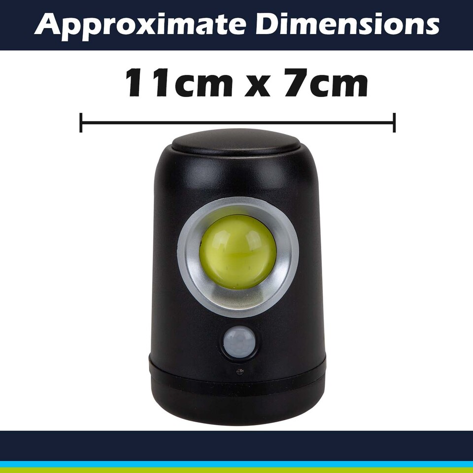 image 1 of PMS Orma Motion Sensor Light 3W COB Black - 11cm x 7cm