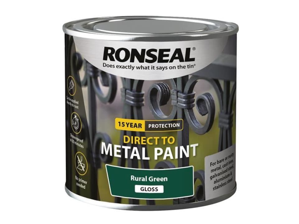 Ronseal - Direct to Metal Paint Rural Green Gloss 250ml
