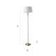 image 7 of ValueLights Memphis Twist Silver Floor Lamp White Taper Shade