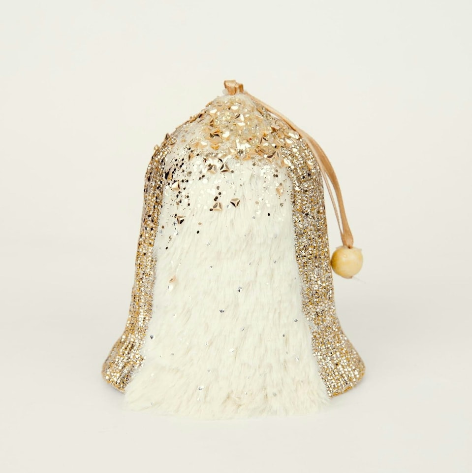 image 1 of 12cm Gold Bell - Christmas Hanging Decoration