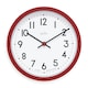 image 1 of Acctim Elstow Small Kitchen Wall Clock Quartz Retro Style 20cm Red | Clay