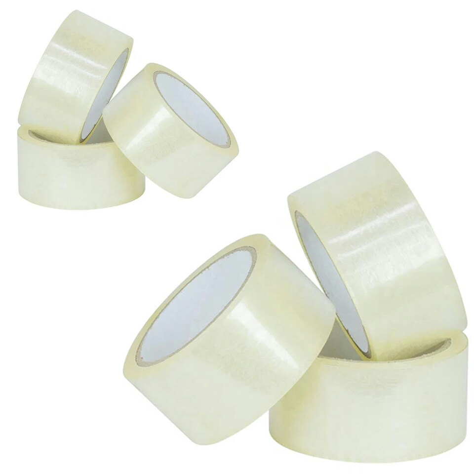 image 1 of 144 Rolls of Clear Low Noise Tape 50mm X 66m Strong Sticky Packaging Parcel Tapes