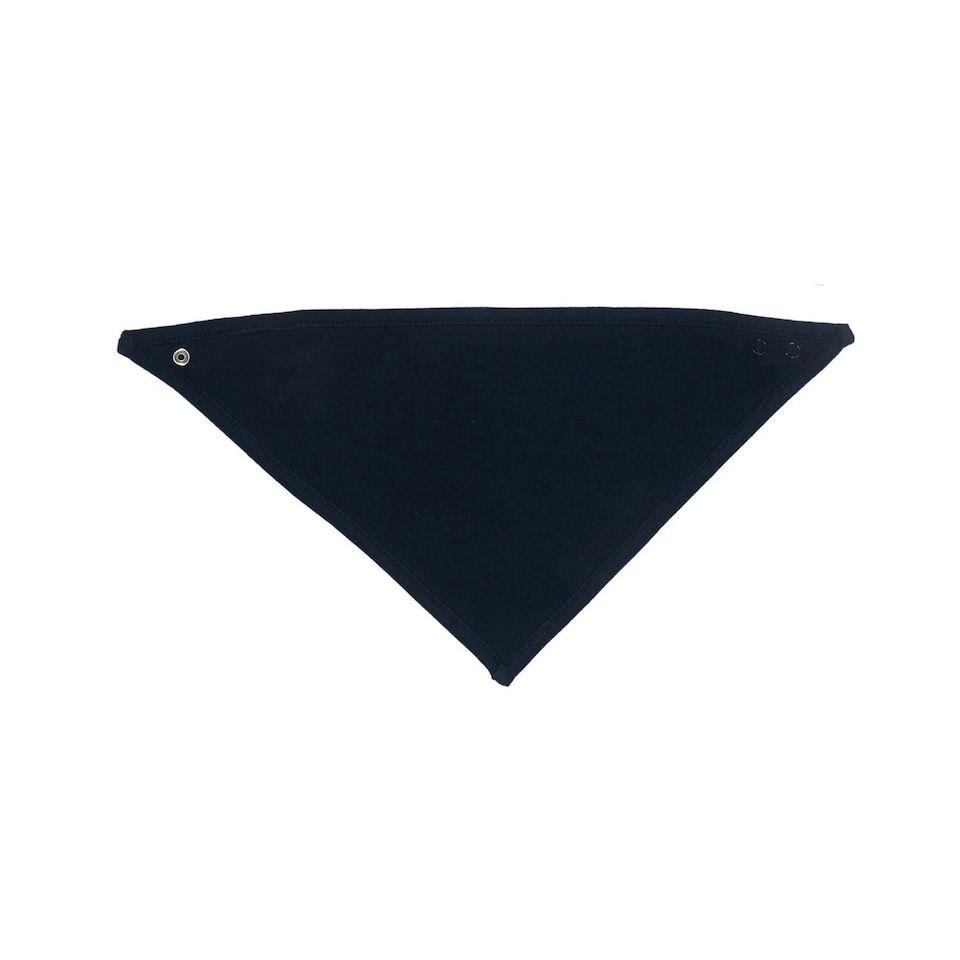 image 1 of Babybugz Baby Reversible Contrast Detail Bandana Bib - White/Navy - One Size