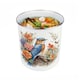 image 6 of Blue & Orange Bird Food Waste Caddy - Metal 2L Decorative Kitchen Compost Bin