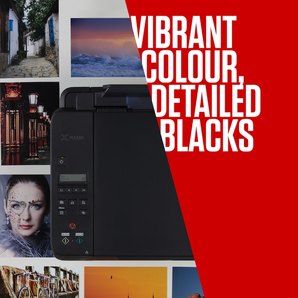 image 1 of Canon PG-575XL Black & CL-576XL Colour High Yield Original Ink Cartridges, Pack of 2, Includes 50 sheets of 4x6 Photo Paper