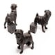 image 1 of Pug Plant Pot Feet - Set of 3 - L6.5 x W7.5 x H8 cm Brown