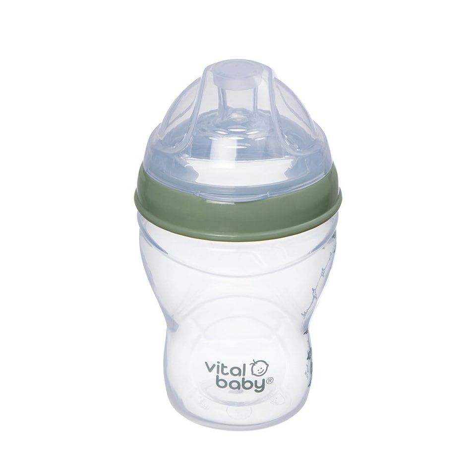 image 1 of Vital Baby Nurture breast like bottle 240ml 4pk Clear | One Size