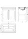 image 8 of Balterley Classic Traditional Bathroom Floor Standing 2-Door Vanity Unit & Fireclay Basin | White | Satin White