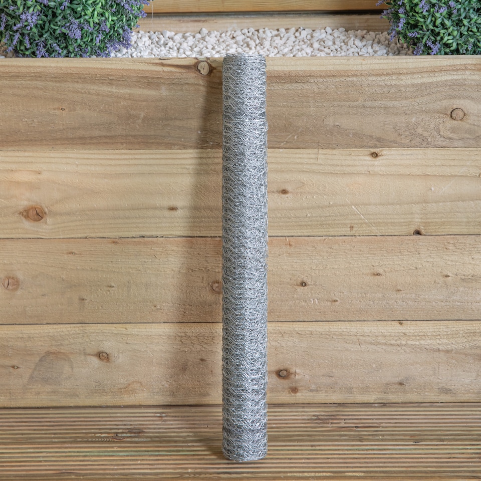 image 1 of 5m x 60cm x 13mm Galvanised Steel Chicken Garden Wire Netting / Fencing