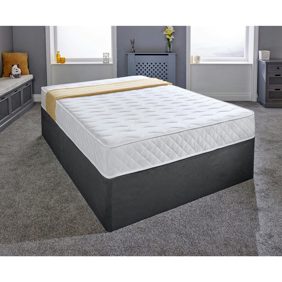 image 1 of Diamond Wave Innerspring Mattress - 9" Deep, Medium Comfort | White | Small Double