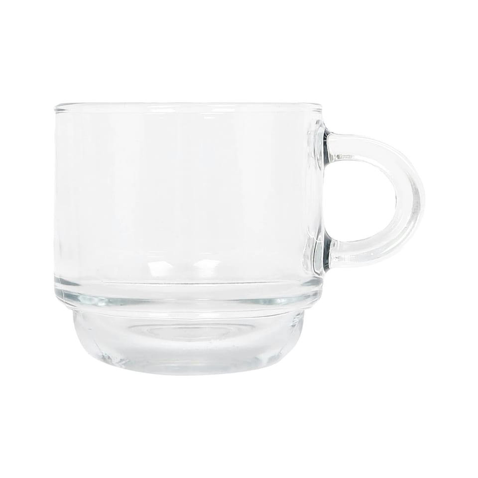 image 1 of LAV Cozy Stacking Glass Espresso Cups - 90ml - Pack of 6 Clear