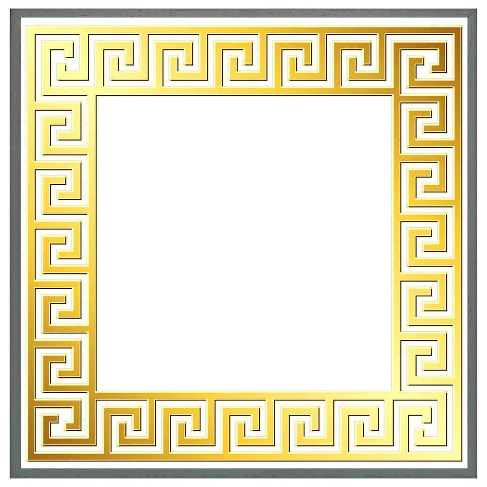 image 1 of Golden greek ornamental frame (Picture Frame) Brown | XL