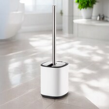 Showerdrape Echo White Toilet Brush & Holder | White | 1
