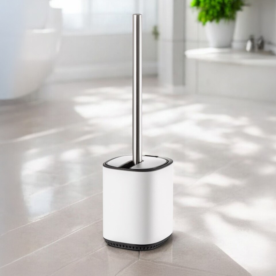 image 1 of Showerdrape Echo White Toilet Brush & Holder | White | 1
