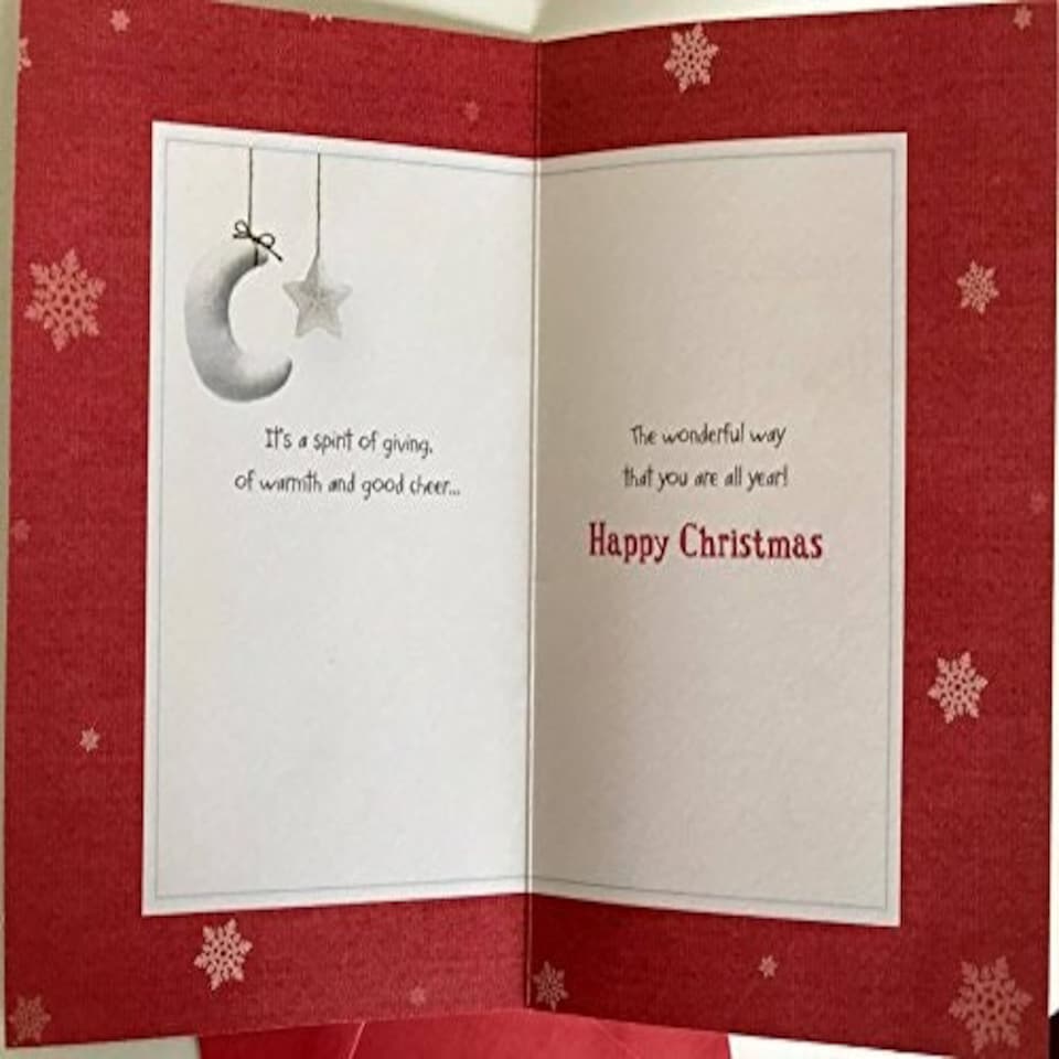 image 1 of Grandad Cute Elliot and Buttons Glitter Christmas Greeting Card