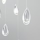 image 3 of ValueLights Children's White Rain Cloud Acrylic Raindrop Pendant Shade | White