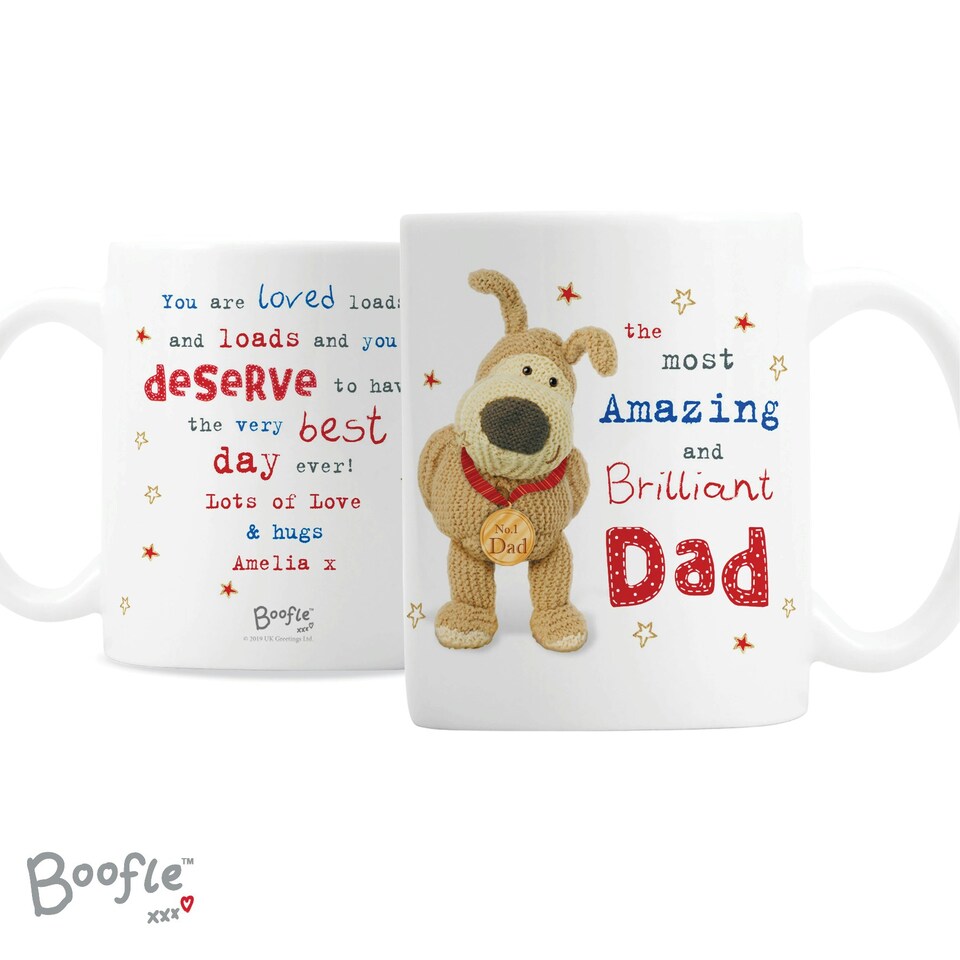 image 1 of Personalised Boofle Medal Mug White