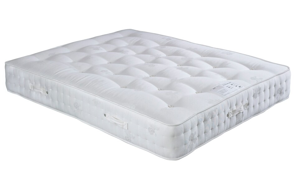 image 1 of Signature Platinum 2000 Pocket Sprung Cream Naples Velvet Divan Set And Valencia Headboard Small Double