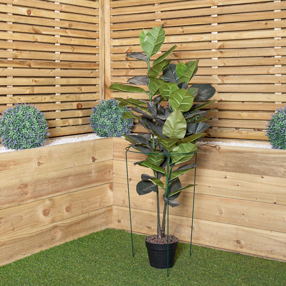 image 1 of Pack of 3 Tom Chambers Urban Metal Herbaceous Garden Plant Support Ring Large 40cm x 60cm