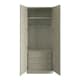 image 2 of Shaker Sage Green Double Wardrobe with Single Rail & Internal Drawers Green
