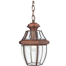 Newbury 1 Light Medium Chain Lantern - Aged Copper, E27