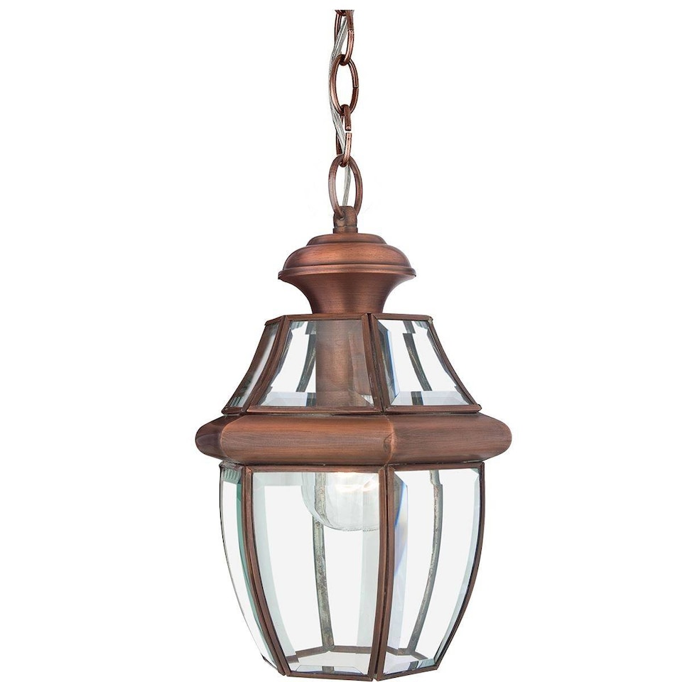 Newbury 1 Light Medium Chain Lantern - Aged Copper, E27