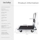 image 6 of Folding Trolley - foldable handle, 2 fixed, 2 swivel castors, rubberised edge protection | Black | black | 90 x 61 x 88,50 cm | 1