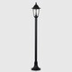 image 2 of ValueLights Set of 4 Black 1.2m Outdoor Bollard Lights with 10W Warm White Bulb Black