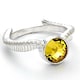 image 1 of Official Harry Potter Sterling Silver Golden Snitch Crystal Ring size Large BHPSR004-L