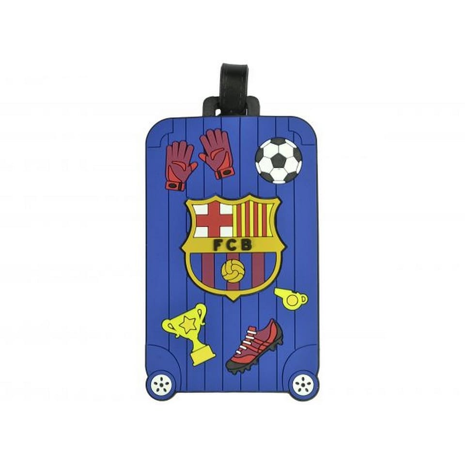 image 1 of FC Barcelona Crest Luggage Tag | Blue | Blue/Multicoloured | 1