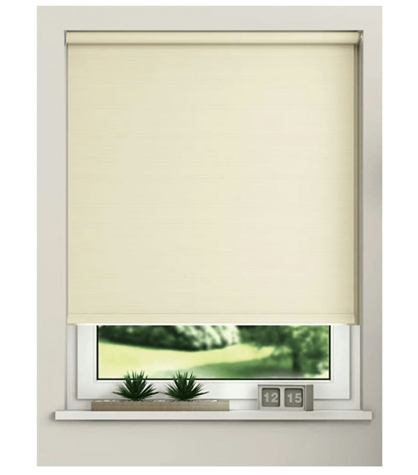 image 1 of 140cm Natural Trimmable Thermal Blackout Roller Blinds | Grey | Grey