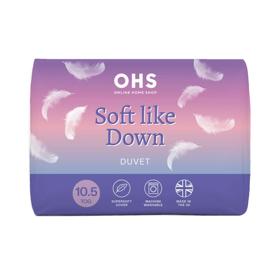image 1 of OHS Anti-Allergy Soft Filled 10.5 Tog Quilted Duvet, King - White
