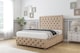 image 3 of Sloomy Vienna Pebble Plush Divan Bed Base 2 Drawers Right Side With 54 Inch Floor Standing Headboard & 12 Inch Matching Footboard | Brown | Pebble | Super King | 1